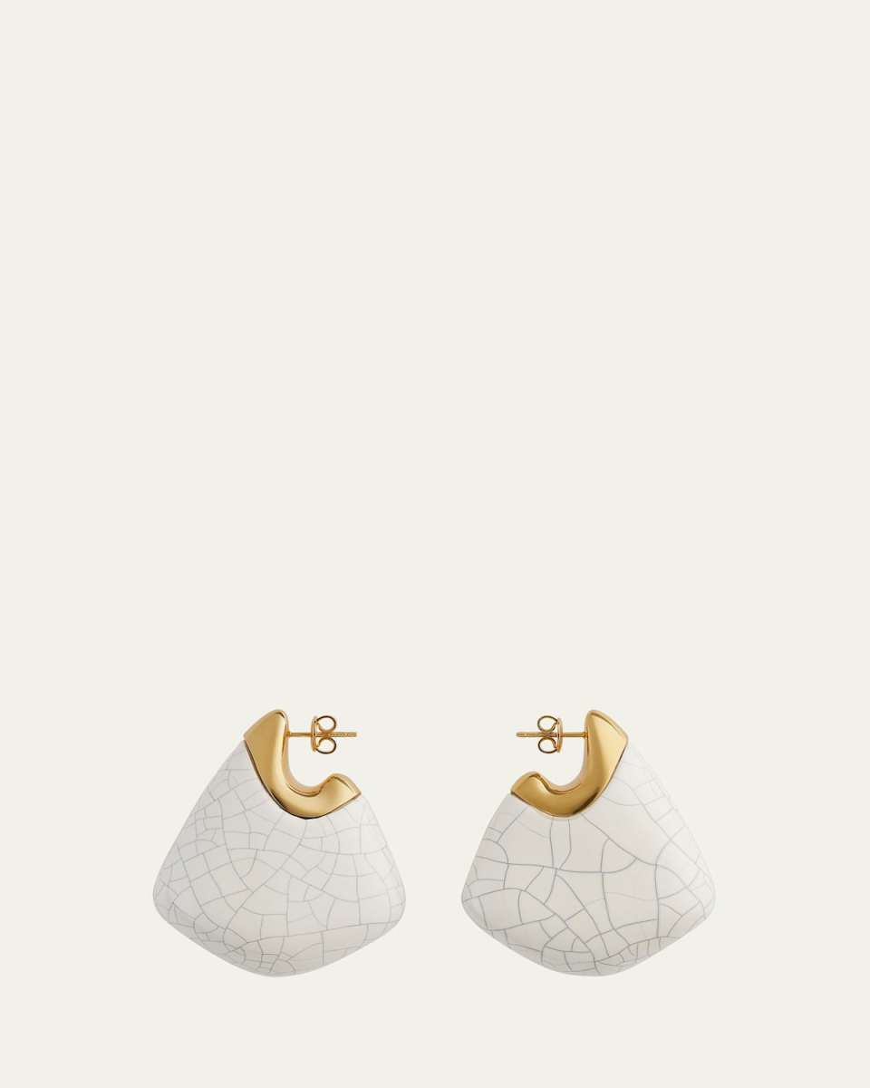Large Fin Ceramic Earrings